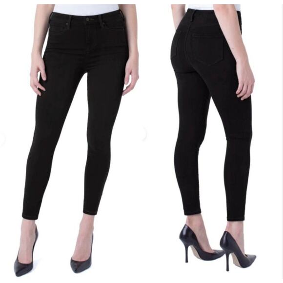 LIVERPOOL Eco Abby Size 18W Skinny Black Stretch NWT Hi-Rise Ankle Silky Soft